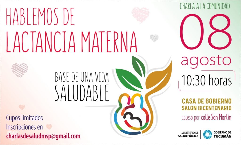 caja de cartón También Mansión Invitan a la charla 'Hablemos de Lactancia Materna' – Ministerio de Salud  Pública de Tucumán