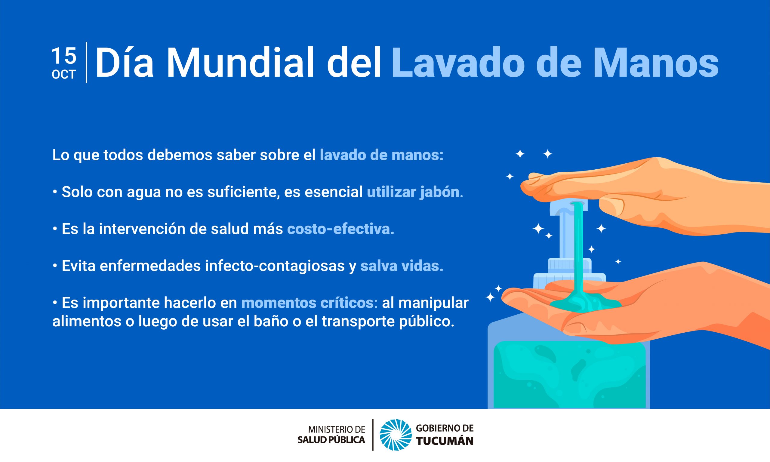 15 De Octubre Día Mundial Del Lavado De Manos Ministerio De Salud Pública De Tucumán 3381