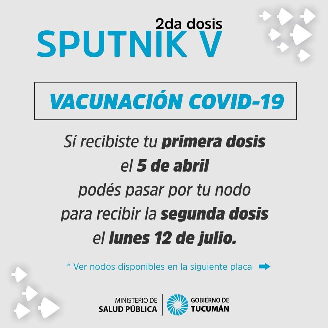 Llegó una nueva partida de 1800 vacunas Sputnik V segundo componente –  Ministerio de Salud Pública de Tucumán