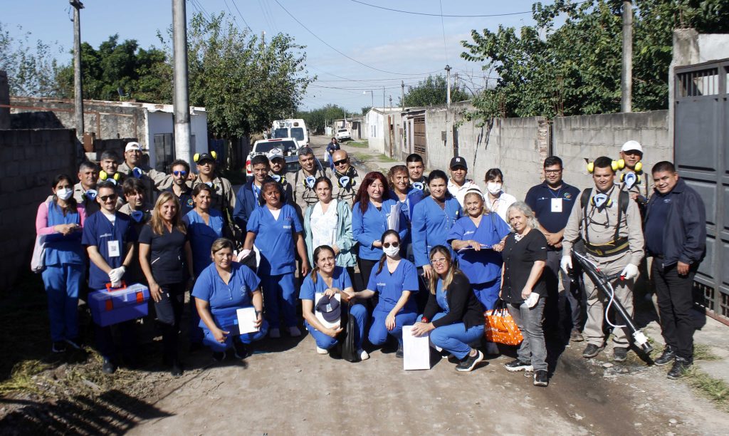 Operativo de bloqueo en el Barrio Ampliación Alejandro Heredia