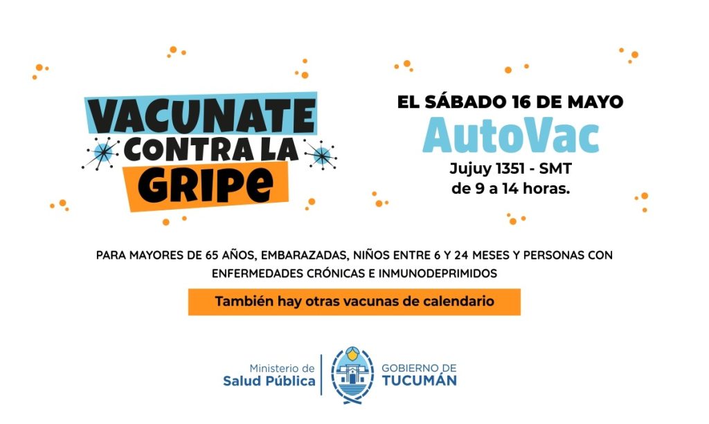 Tucumán refuerza la prevención con una jornada de vacunación gratuita contra la gripe en AutoVac