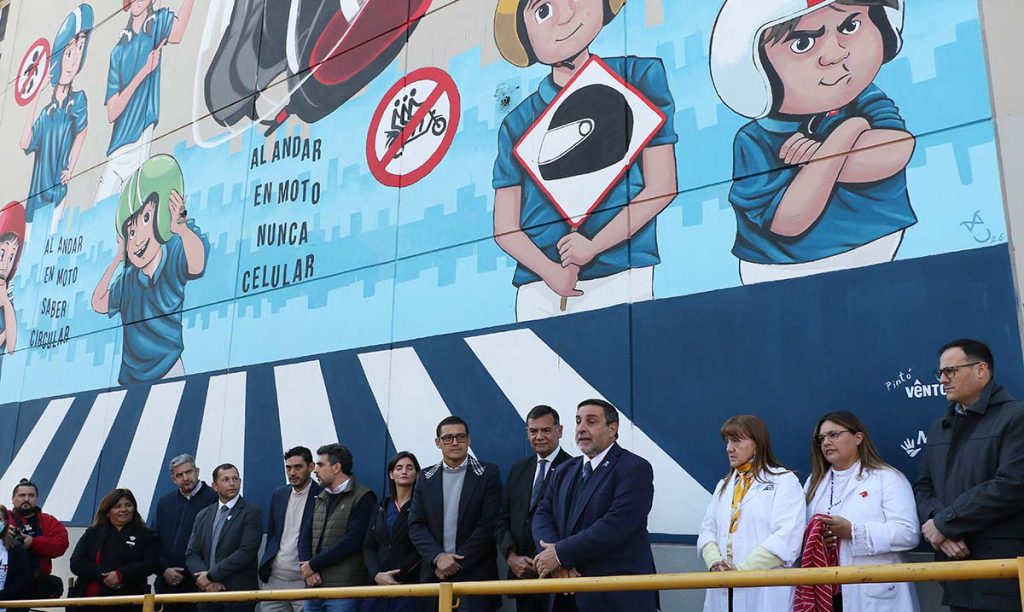 Inauguraron un mural de concientización vial junto con el Hospital del Niño