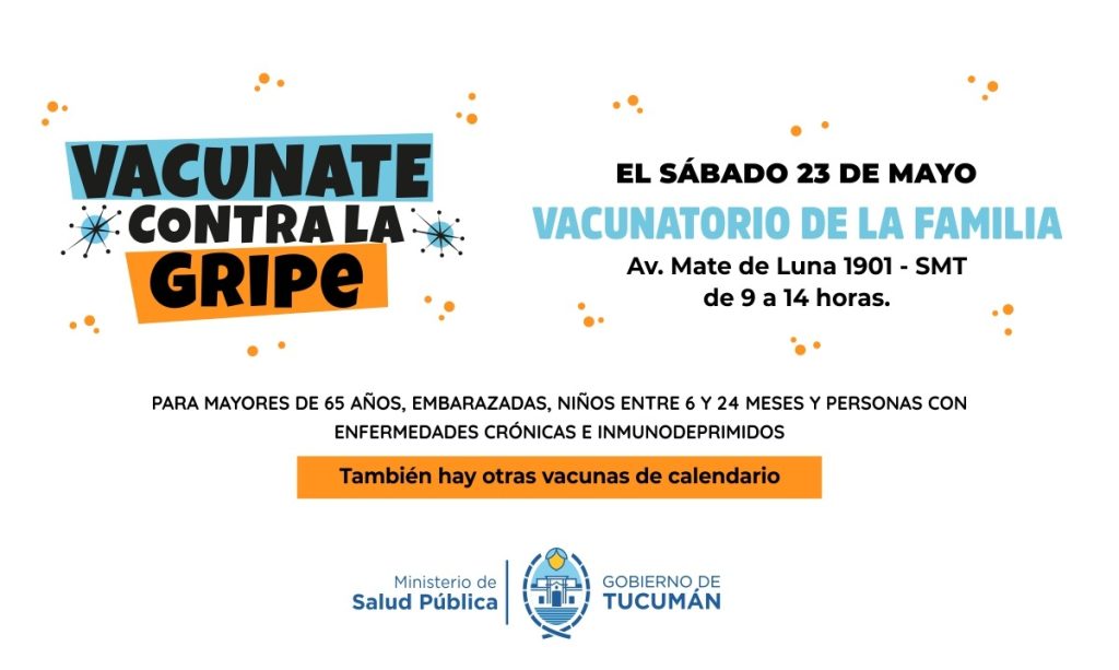 Tucumán realiza una Jornada de vacunación gratuita contra la Gripe este sábado